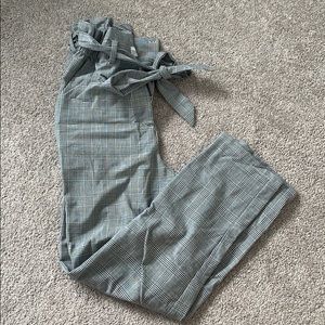 BLACK PLAID TROUSERS